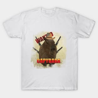 Capybara Western Cowboy. T-Shirt